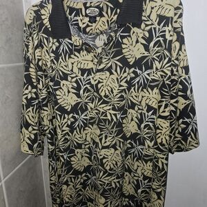 Tommy Bahama Cotton Hawaiian Polo Shirt Men’s XL Tropical Print